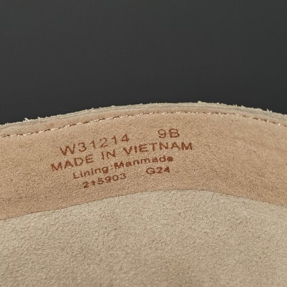 Cole Haan Naia Ankle Bootie Womens 9 Light Beige Suede Western Cowgirl NEW - Picture 13 of 14